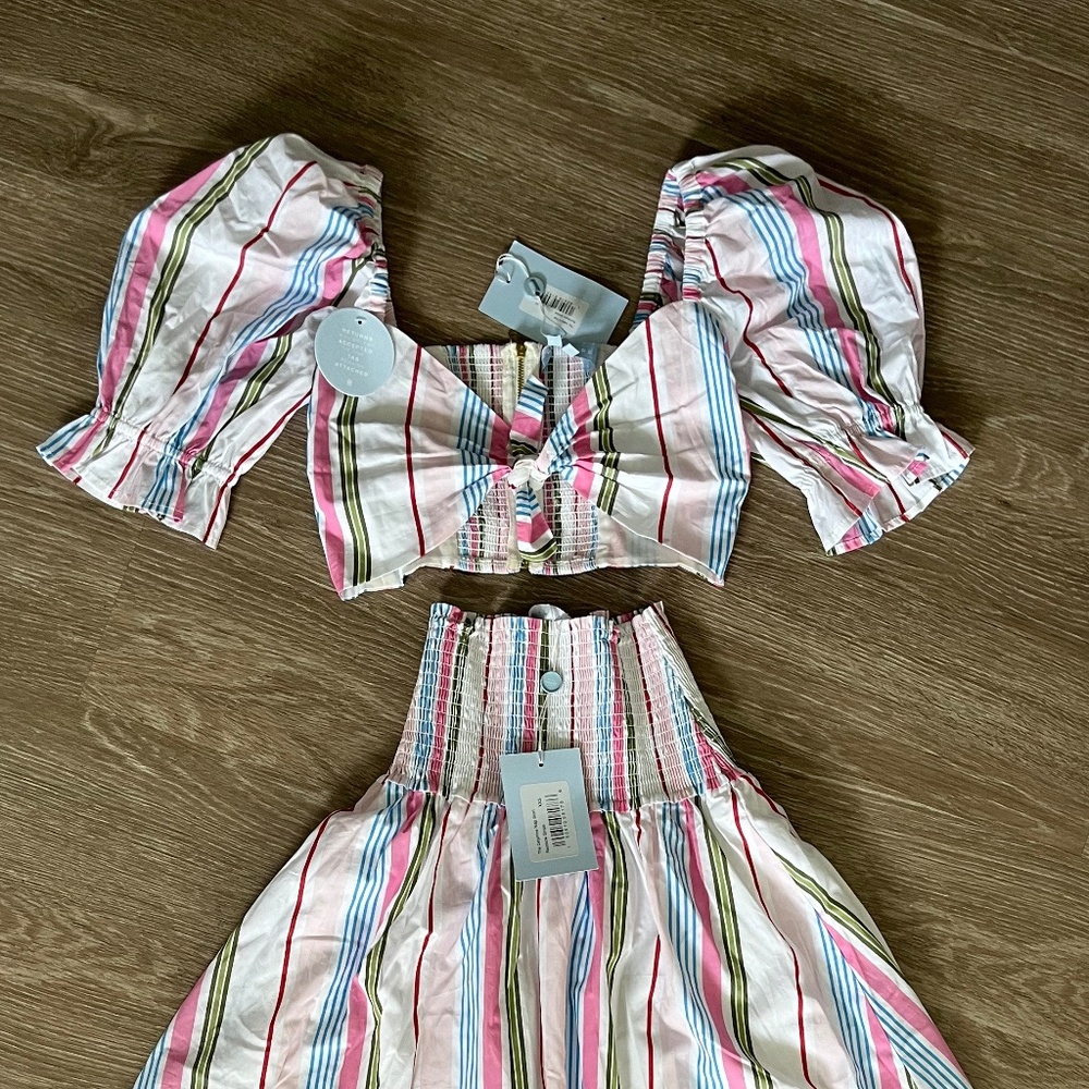 The Isabella Top - Rainbow stripe / XS